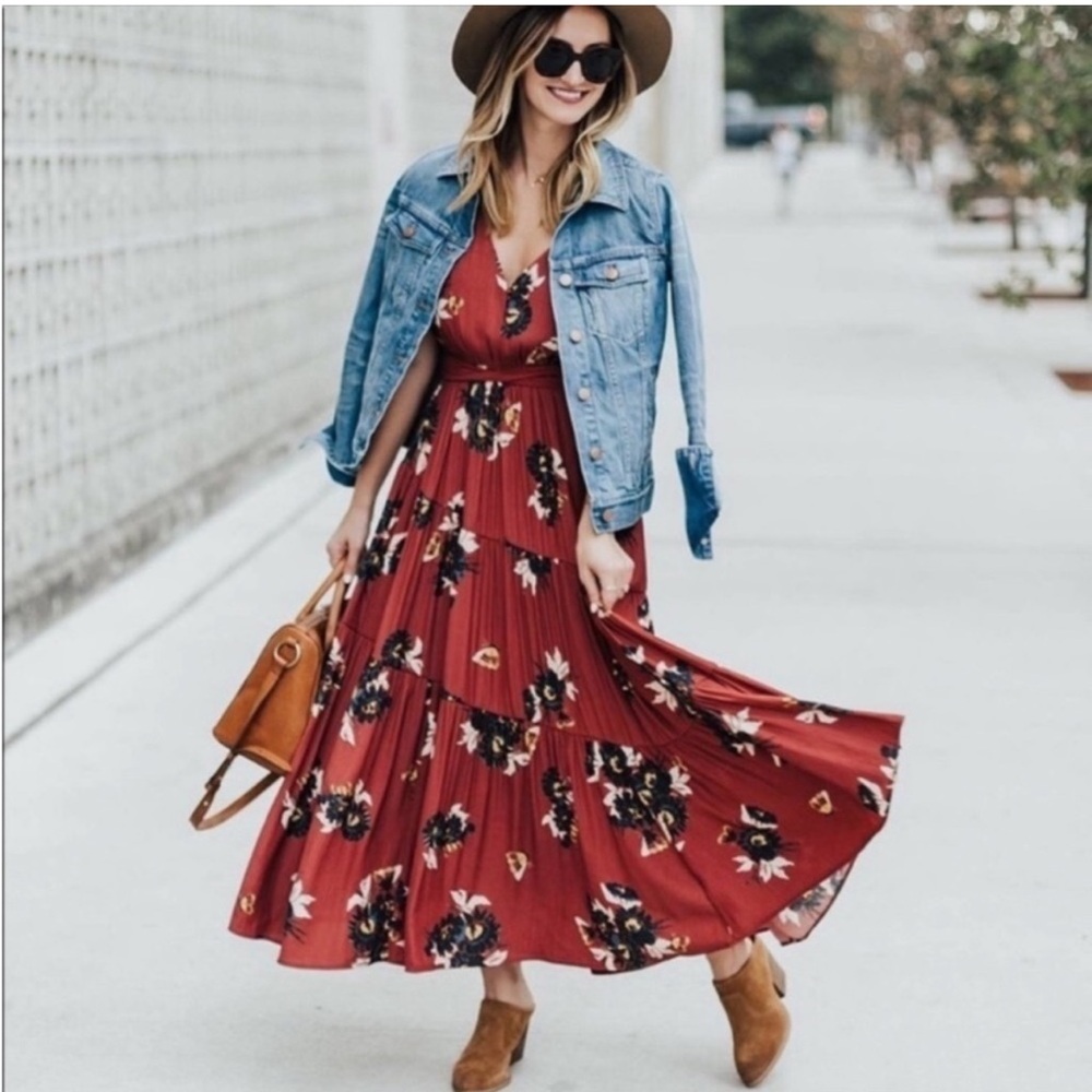 Free People ‘All I Got’ maxi dress with asymmetrical tiers, size 2